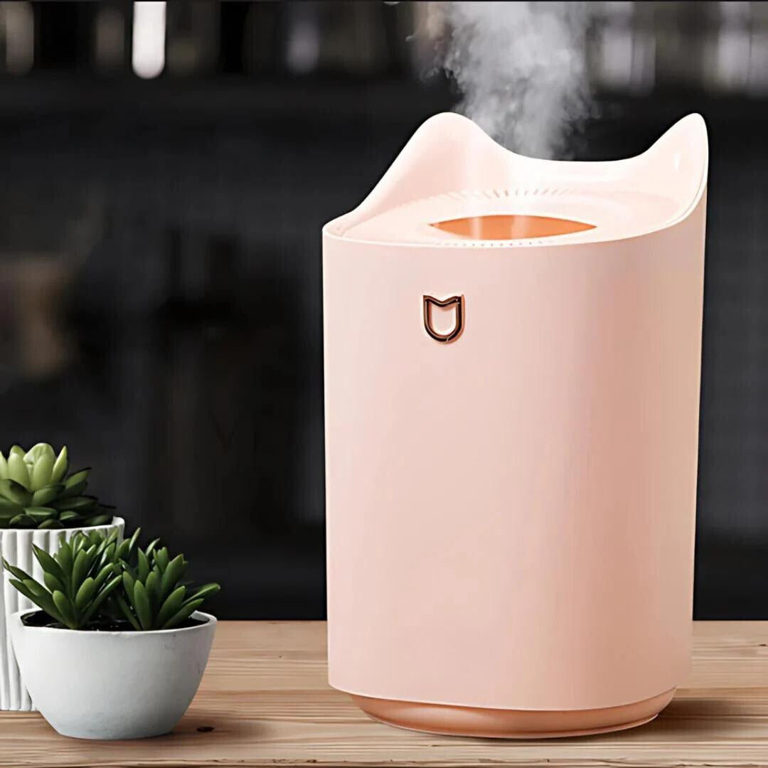 NOUVEAU RICHE Ultraschall-Luftbefeuchter 3 Liter – Leiser Luftbefeuchter für Schlafzimmer & Büro, 3 Stufen, bis 24 Std. – AeroMist