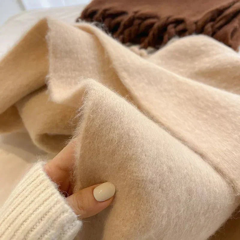 NOUVEAU RICHE Klassischer Schal – Weicher, leichter Damenschal für Mantel & Jeansjacke, pflegeleicht, 4 Farben – Dôre