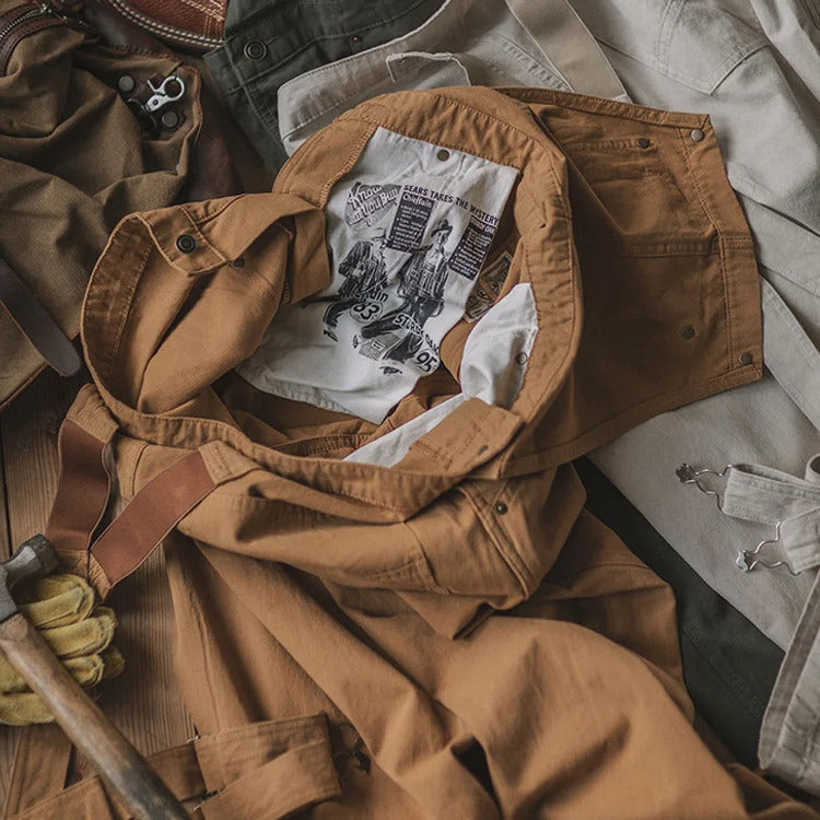 NOUVEAU RICHE Enten-Chore-Overalls für Herren mit Taschen und Komfort