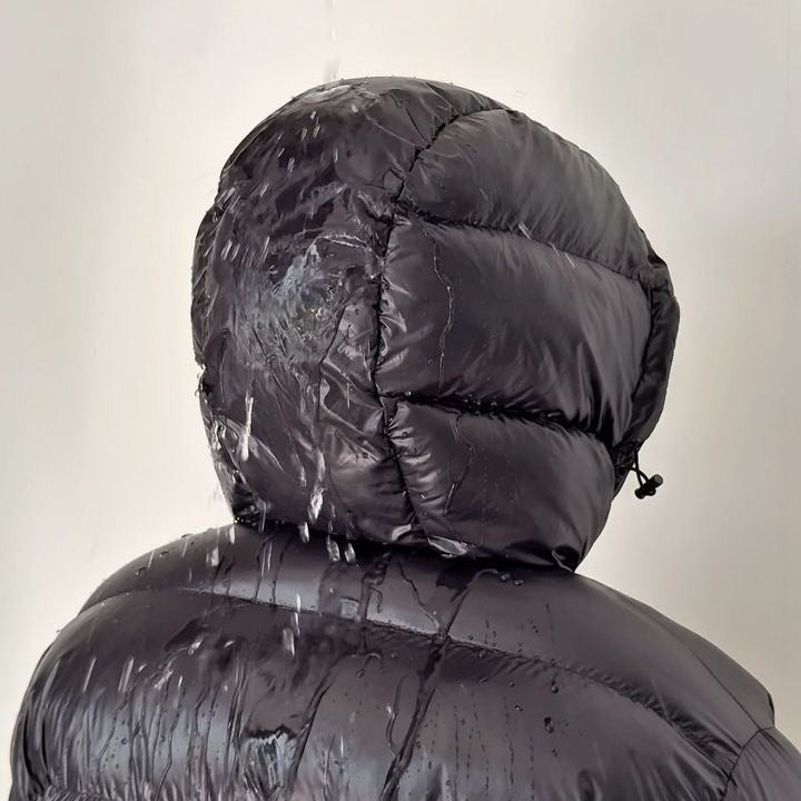NOUVEAU RICHE Steppjacke Herren mit Kapuze – Warme gefütterte Winterjacke, Regular Fit, Schwarz oder Grau, M-2XL – Calico