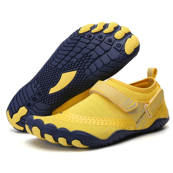 NOUVEAU RICHE Ergonomische Barfuß Wasserschuhe für Damen und Herren Gelb