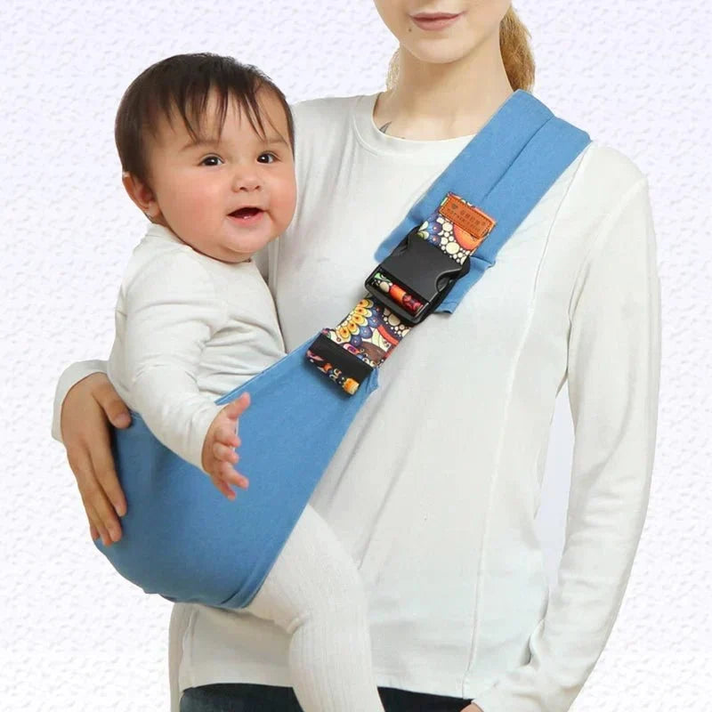 NOUVEAU RICHE Luna | Baby-Tragetuch: Verstellbarer Babytrage-Wickel Blau