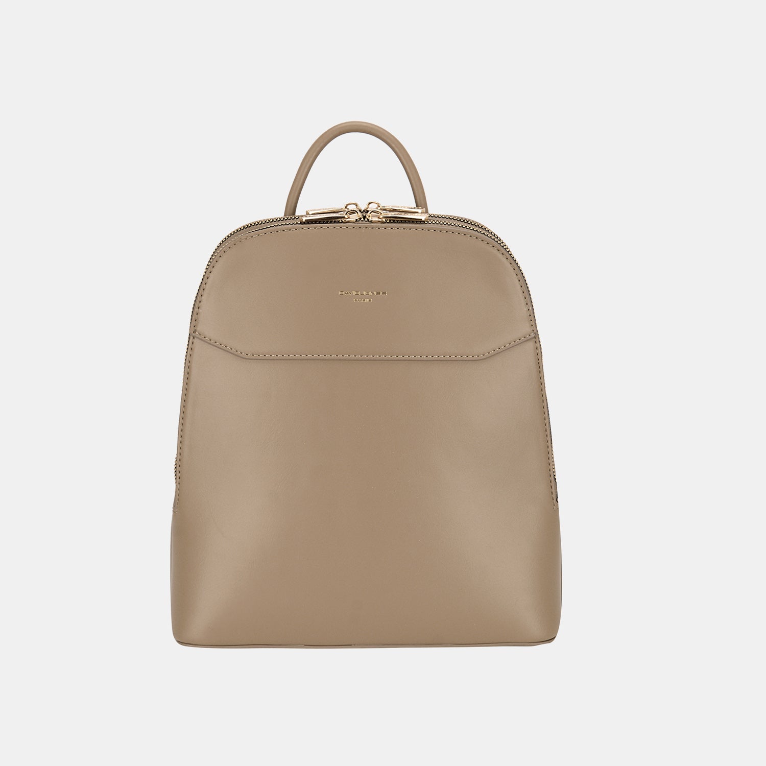 NOUVEAU RICHE Damen Leder Rucksack - Voller Reißverschluss & Oberer Griff - Backpack Braun
