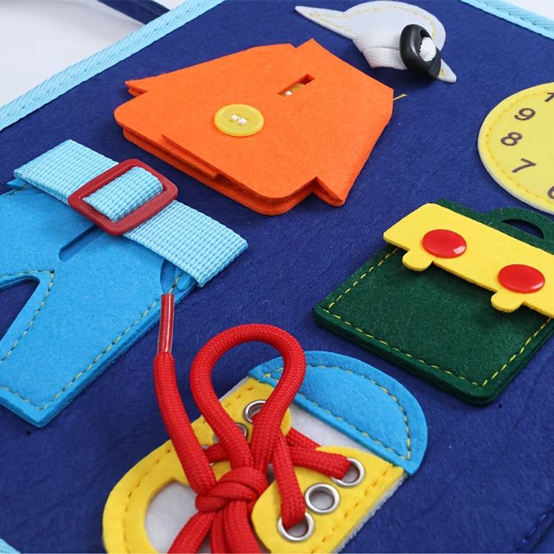 NOUVEAU RICHE Aktivitätsbuch Kleinkinder Feinmotorik Schnürsenkel Knöpfe