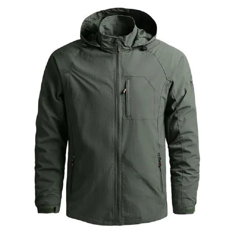 NOUVEAU RICHE Männer Wasserdichte Atmungsaktive Cargo-Jacke Trocken