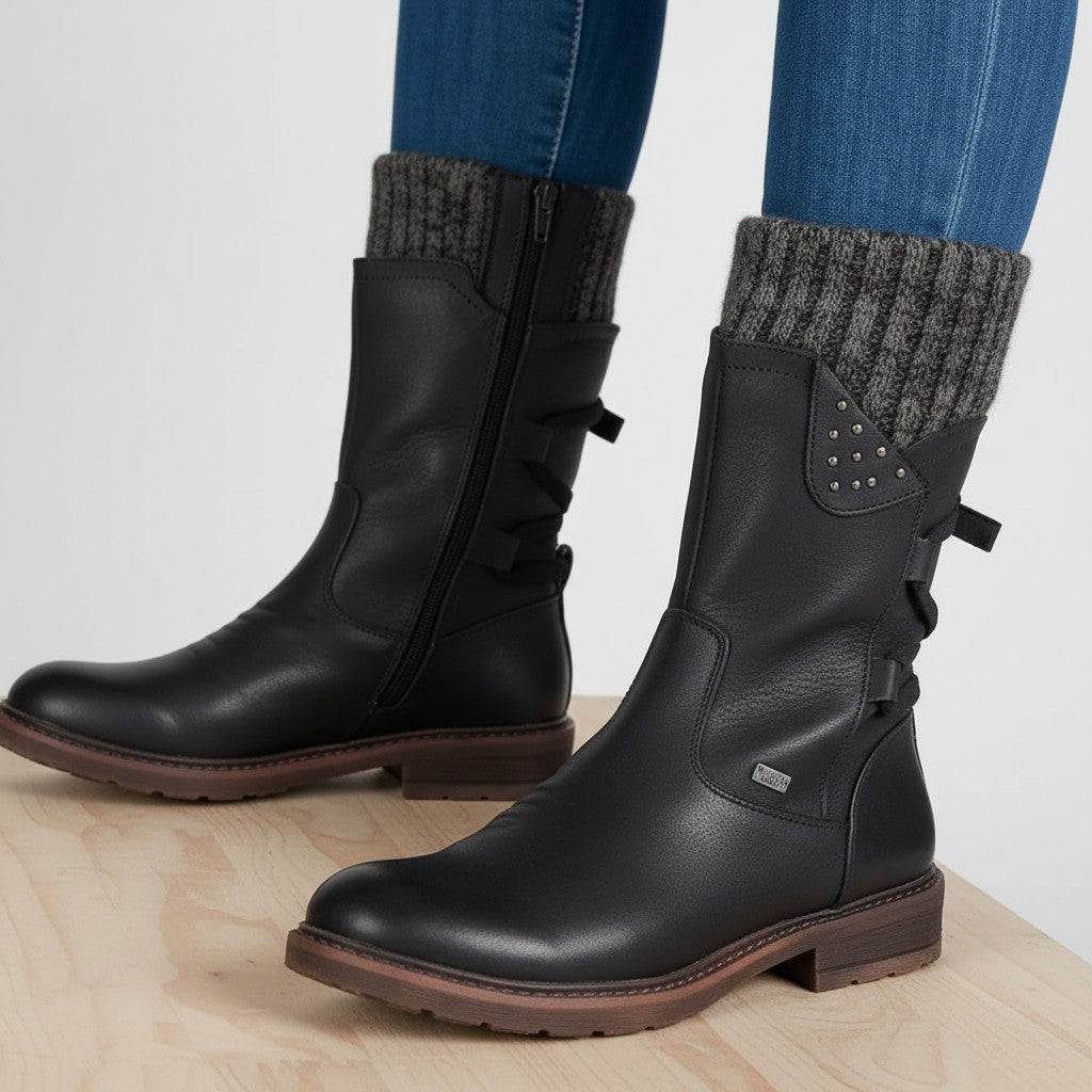 NOUVEAU RICHE Winterschuhe Damen Warm Gefüttert Rutschfeste Sohle