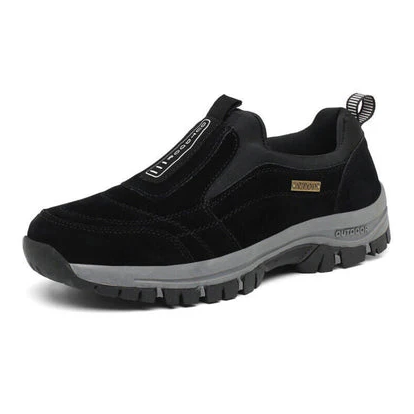 NOUVEAU RICHE Herren Wander Schuhe Schnell Reinschlüpfen Losgehen Schwarz