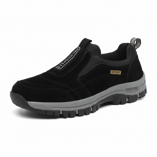 NOUVEAU RICHE Herren Wander Schuhe Schnell Reinschlüpfen Losgehen Schwarz