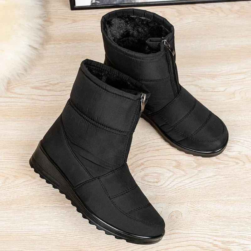 Ēden | Stiefel für Damen | Gestepptes Design Wadenhoch