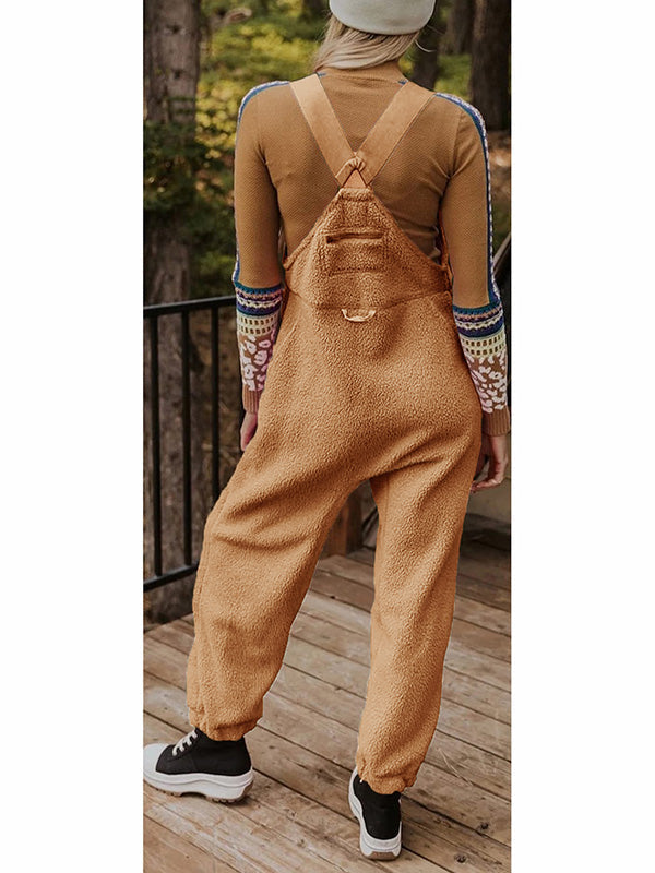 NOUVEAU RICHE Damen Fleece Thermo Overall mit Reißverschlusstaschen