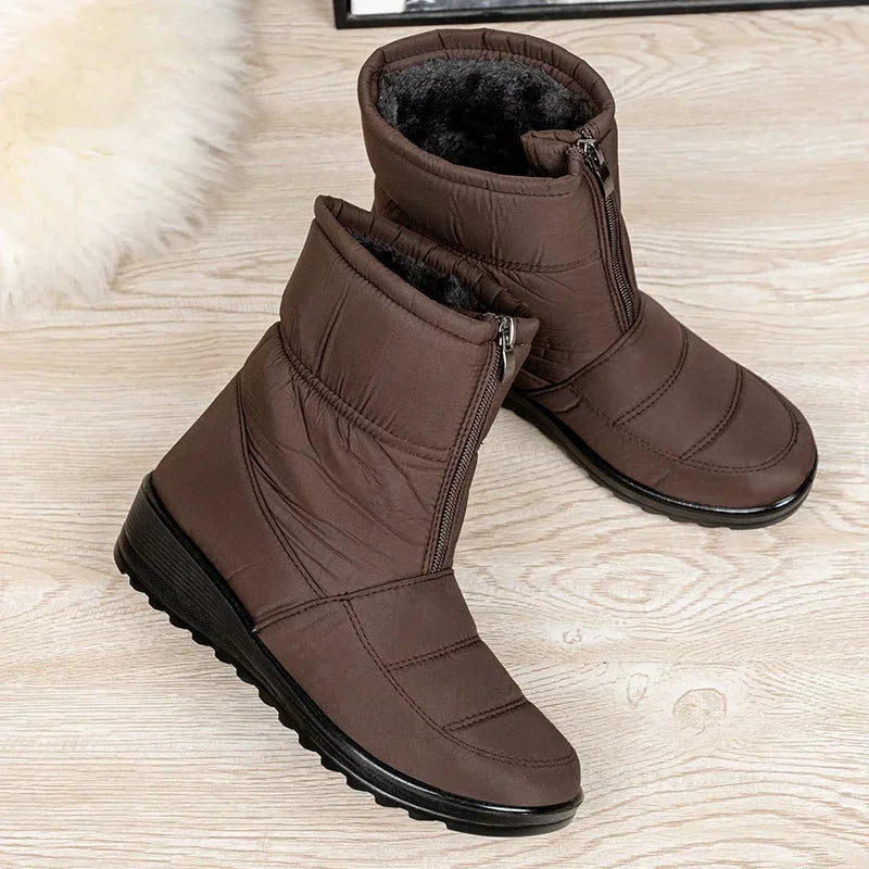 Ēden | Stiefel für Damen | Gestepptes Design Wadenhoch