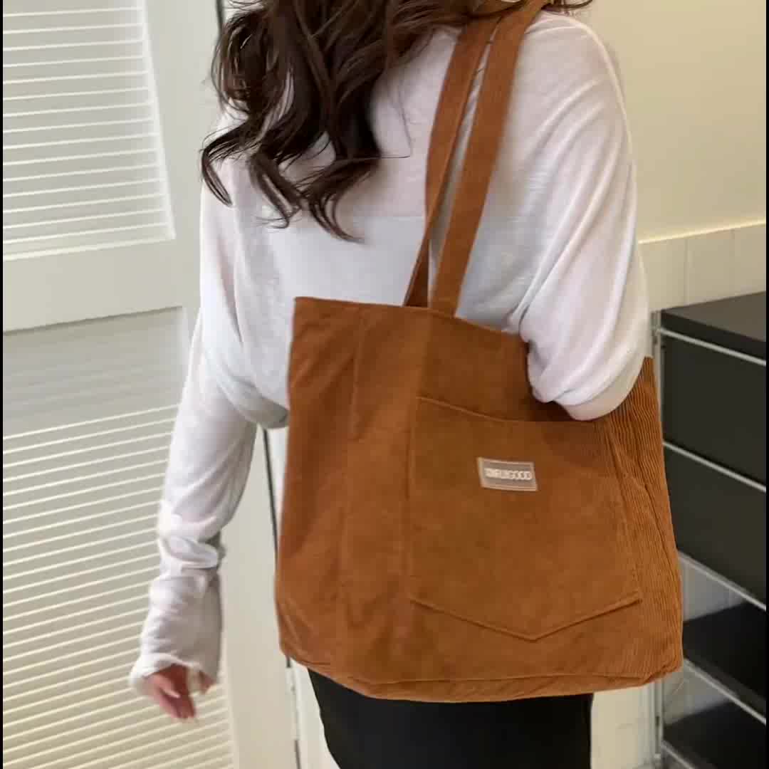 NOUVEAU RICHE Damen Cordstoff Tasche – Stilvolle Tasche für Ordnung und Alltag