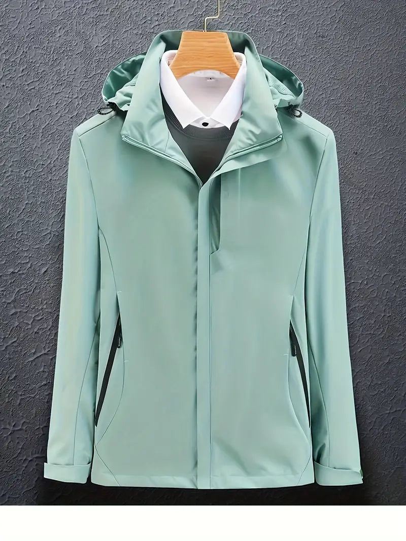NOUVEAU RICHE Damen Skijacke – Stilvolle Wasserdichte Kapuzenjacke mit Langarm Hellgrün