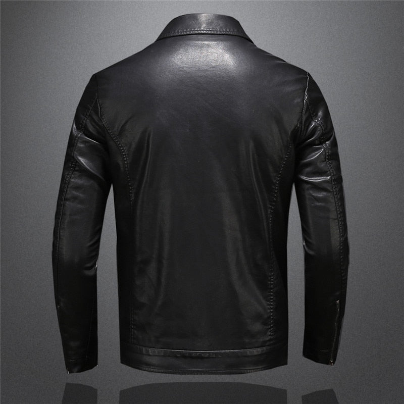 NOUVEAU RICHE Lederjacke Herren Vintage Stil Braun Freizeit Outdoor