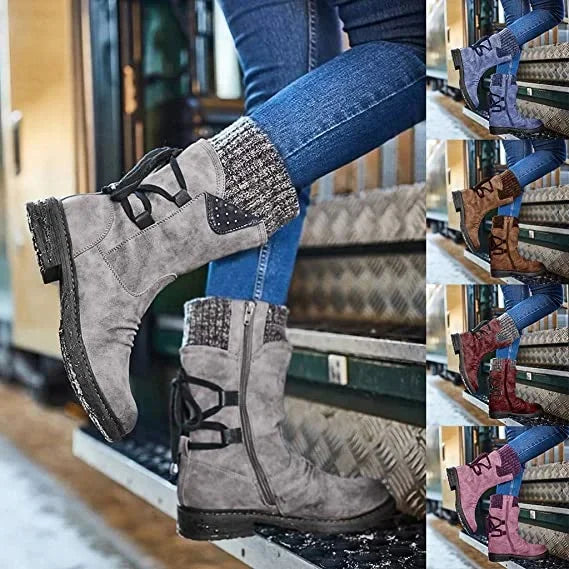 NOUVEAU RICHE Winterschuhe Damen Warm Gefüttert Rutschfeste Sohle Größe 38