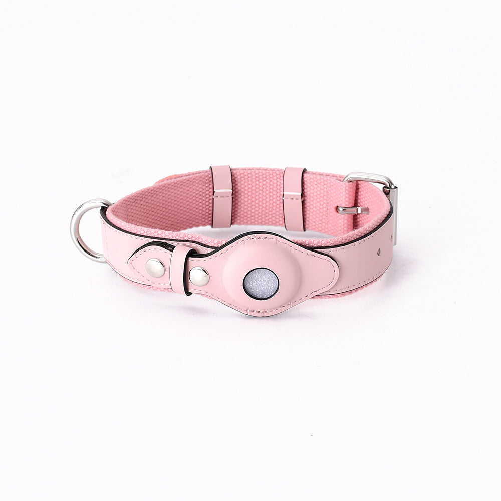 NOUVEAU RICHE GPS-Hundehalsband mit weltweitem Tracking ohne Abonnement – GPS Tracker Hund mit App, 3 Grössen, 5 Farben Rosa Nur Halsband
