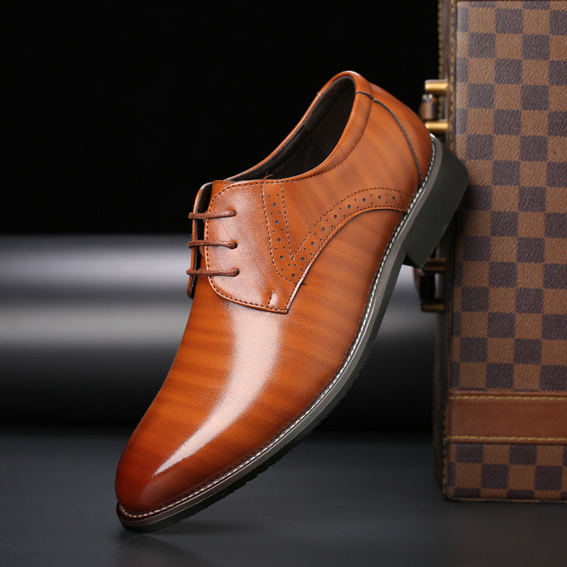 NOUVEAU RICHE Herren Oxford Schuhe Leder Braun 43 Schnürschuhe Bequem Gelb