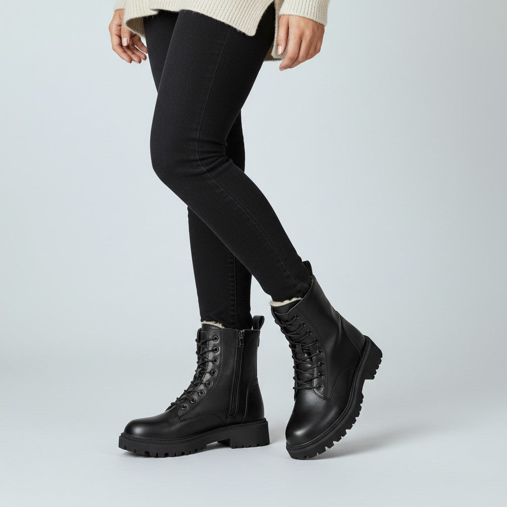 NOUVEAU RICHE Leder Winterstiefel Robuste Eleganz Und Bequeme Passform