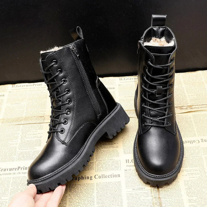 NOUVEAU RICHE Leder Winterstiefel Robuste Eleganz Und Bequeme Passform