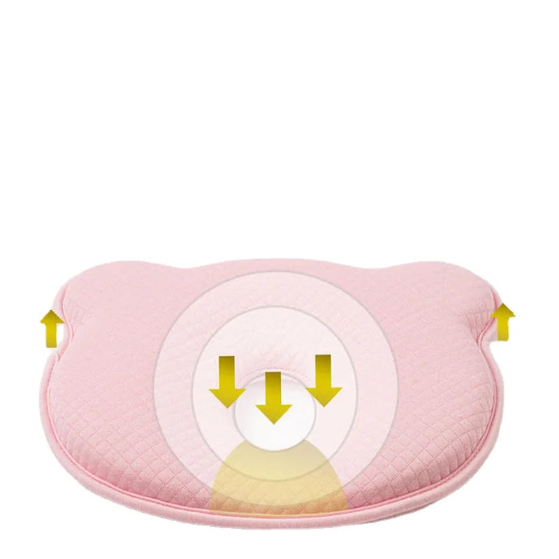 NOUVEAU RICHE Baby-Kopfstützkissen mit Memory-Schaum – Kinderwagen Kissen für Nickerchen, atmungsaktiver Stoff, 4 Farben