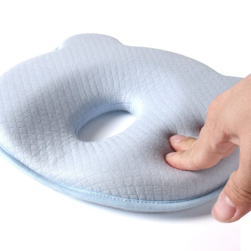 NOUVEAU RICHE Baby-Kopfstützkissen mit Memory-Schaum – Kinderwagen Kissen für Nickerchen, atmungsaktiver Stoff, 4 Farben