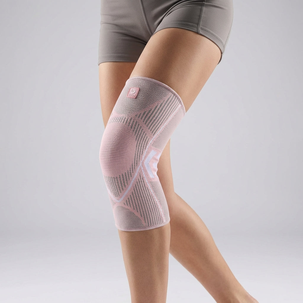 NOUVEAU RICHE Kompressions-Knie-Bandage - Elastische Kniestütze bei Arthritis, Laufen & Gelenkschmerzen