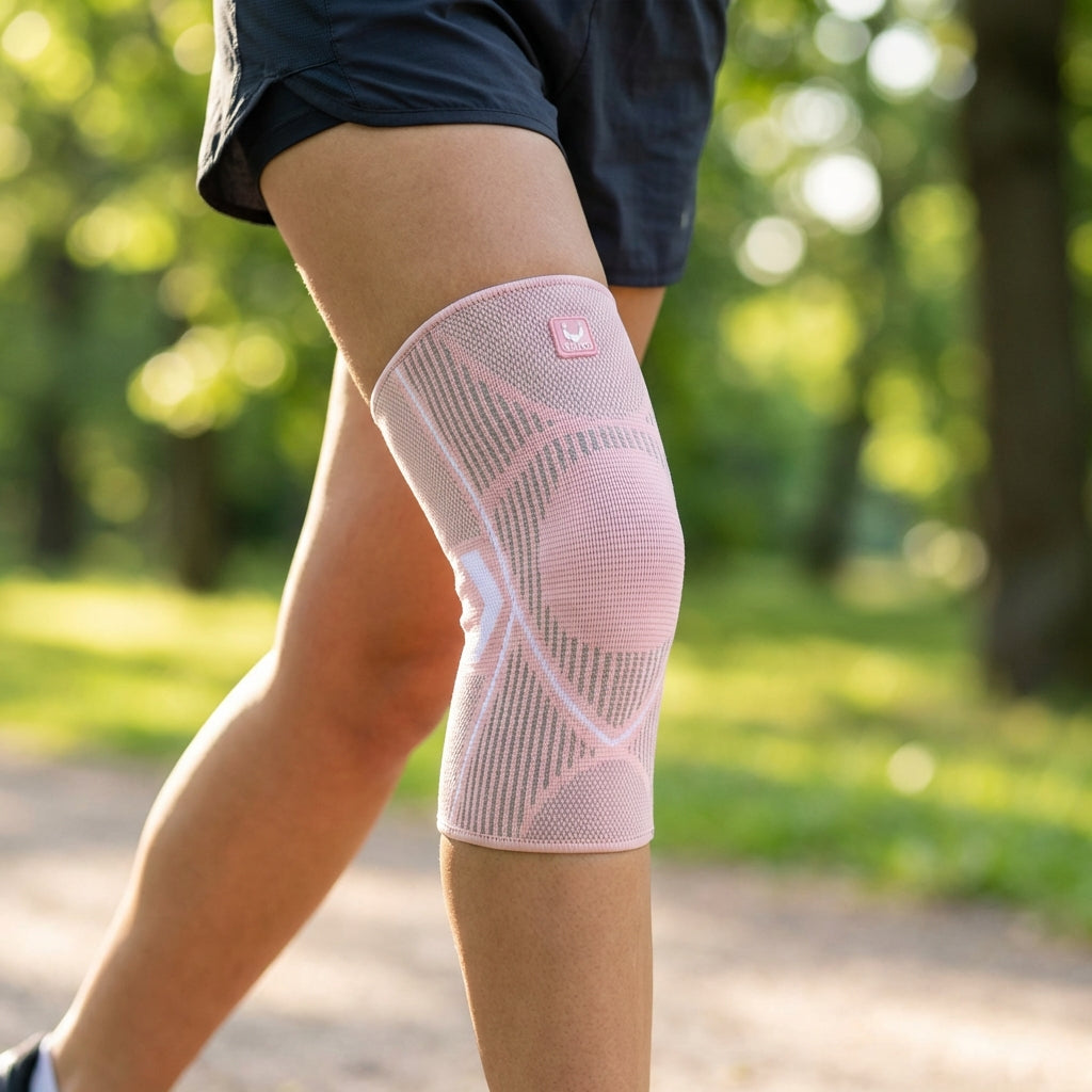 NOUVEAU RICHE Kompressions-Knie-Bandage - Elastische Kniestütze bei Arthritis, Laufen & Gelenkschmerzen