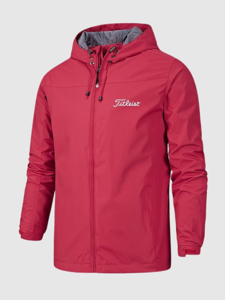 NOUVEAU RICHE Unisex Regenjacke Wasserdichte Begleiter Bei Jedem Wetter Rot