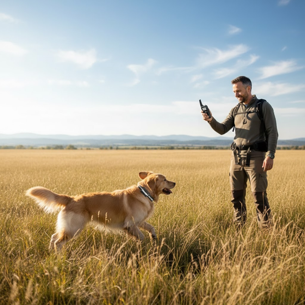 NOUVEAU RICHE Hundetrainingshalsband – Ferntrainer mit Piepton & Vibration, Grosse Reichweite, IP67 Wasserdicht – ControlCollar