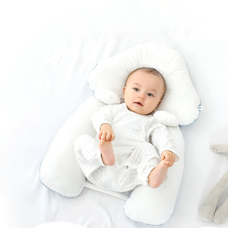 NOUVEAU RICHE Ergonomisches Babykissen mit verstellbarer Stütze – Wendbares Komfortkissen 65 × 42 cm, waschbar – 0–12 Monate (nur unter Aufsicht)