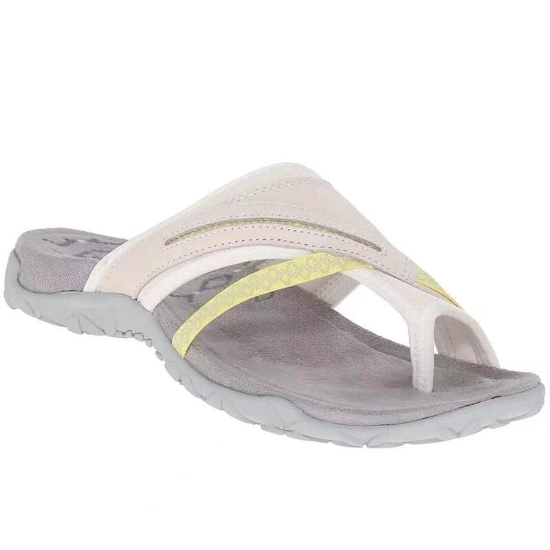 NOUVEAU RICHE Damen Flip Flops Ultraleicht Bequeme Passform Sommer Weiß