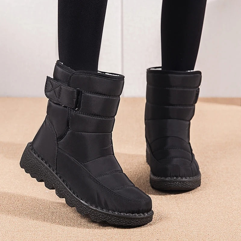 NOUVEAU RICHE Winterstiefel Mit Plüschfutter Dicke Wärme Alltagsstil Schwarz