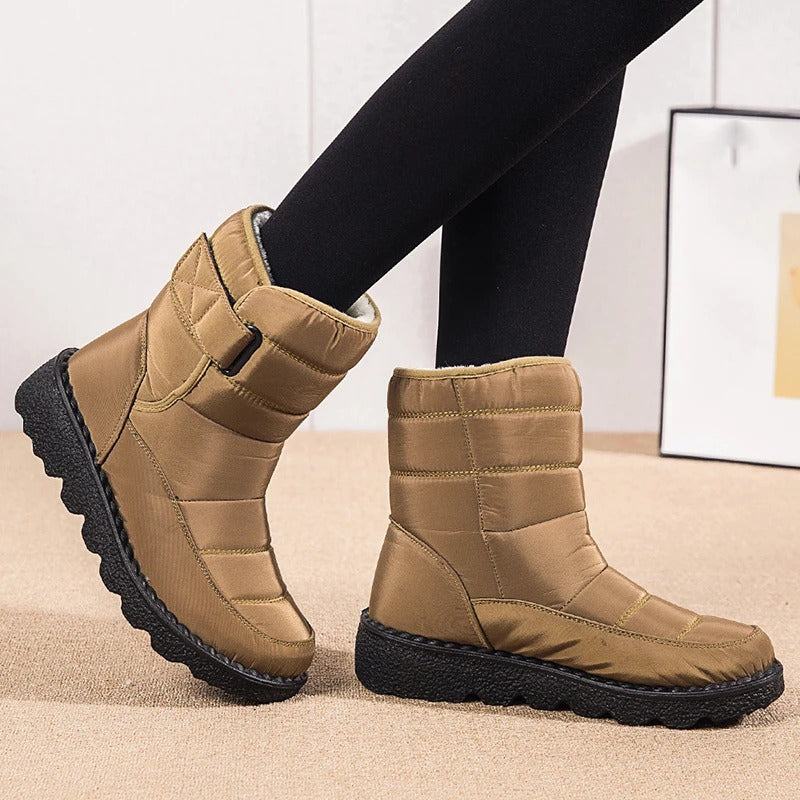 NOUVEAU RICHE Winterstiefel Mit Plüschfutter Dicke Wärme Alltagsstil Khaki