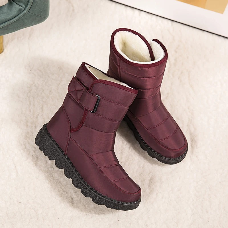 NOUVEAU RICHE Winterstiefel Mit Plüschfutter Dicke Wärme Alltagsstil