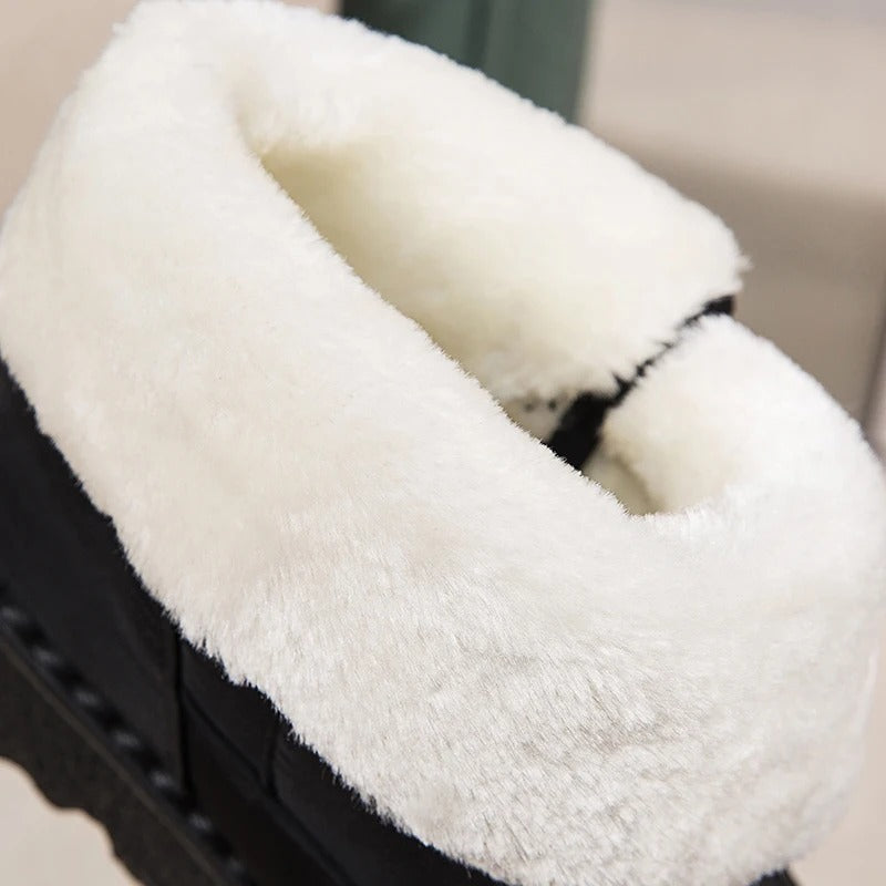NOUVEAU RICHE Winterstiefel Mit Plüschfutter Dicke Wärme Alltagsstil