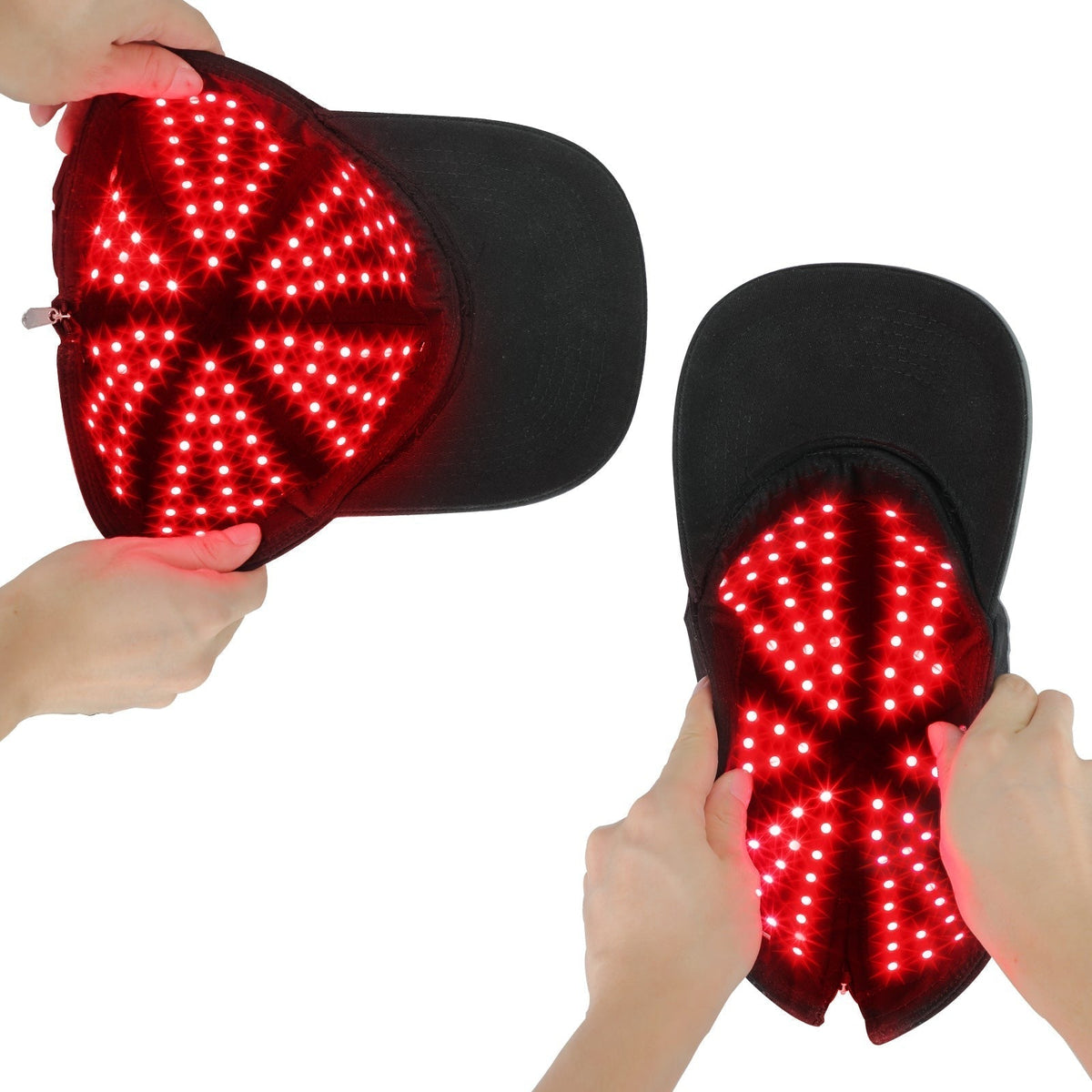 NOUVEAU RICHE Infrarot-Rotlicht-Kappe – LED Rotlicht Haarkappe für die Kopfhaut, Kabellose Anwendung Zuhause – HairGlow Pro
