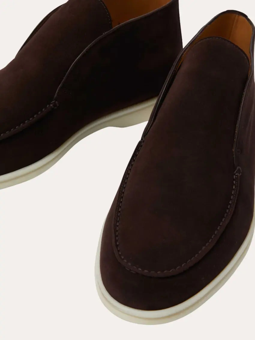 NOUVEAU RICHE Herren-Wildleder-Slipper Braun