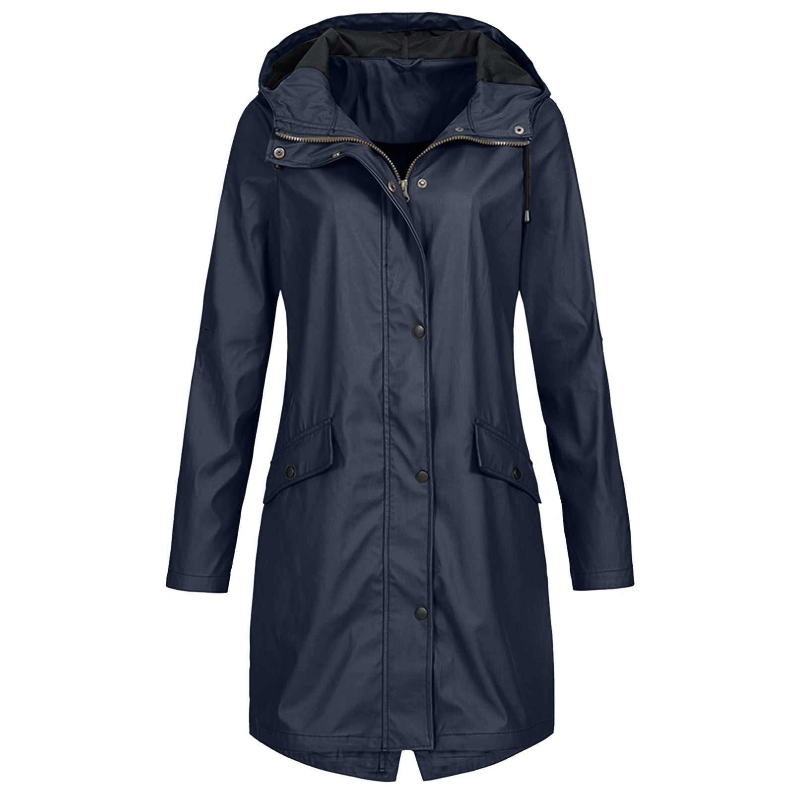 NOUVEAU RICHE Damen Regenjacke Winddicht Stil Elegant Bei Jedem Wetter Marine Blau