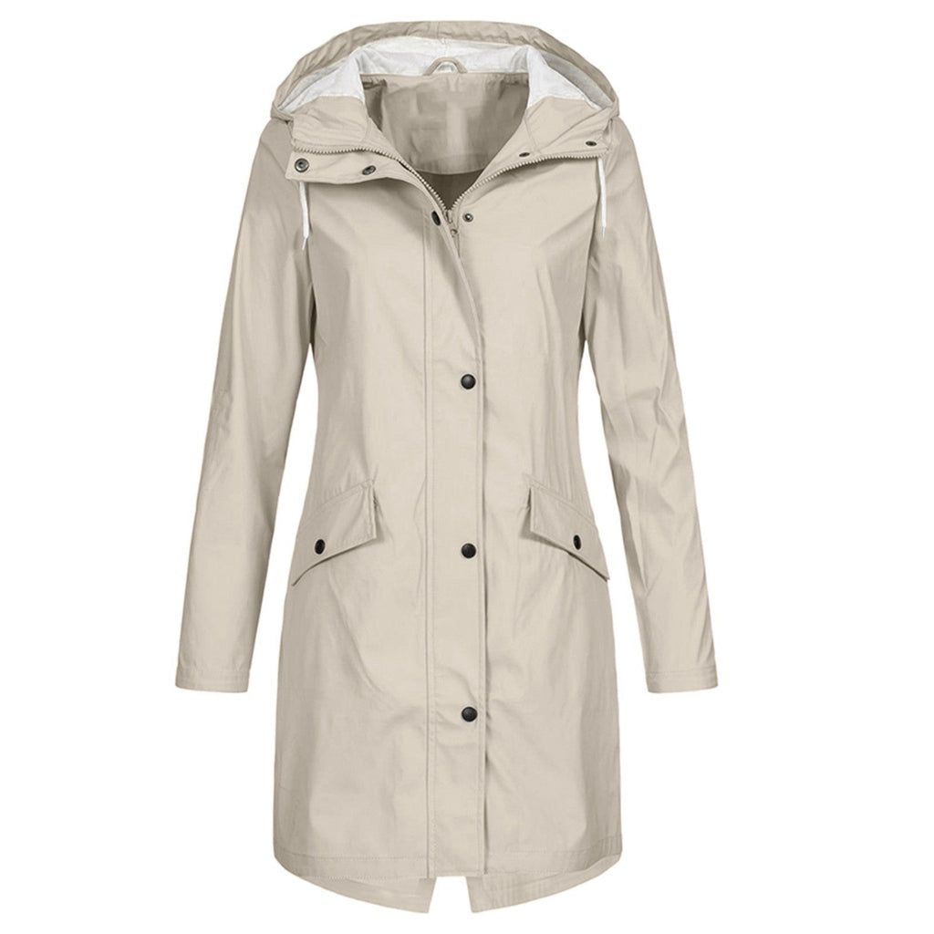 NOUVEAU RICHE Damen Regenjacke Winddicht Stil Elegant Bei Jedem Wetter Beige