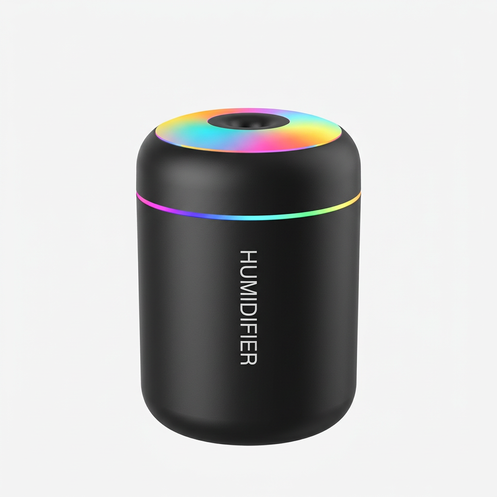 NOUVEAU RICHE Mini Luftbefeuchter mit Aromatherapie – USB Aroma Diffuser 180 ml mit LED-Licht – ideal für Auto, Schlafzimmer & Büro