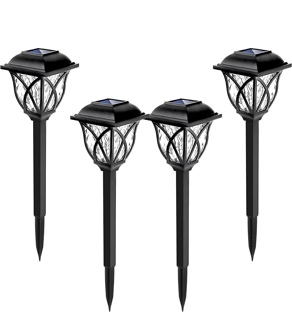 NOUVEAU RICHE Solar-Gartenbeleuchtung – Solarlampen für Gartenweg, Terrasse & Rasen, Weiss oder Warmweiss – LunaGlow