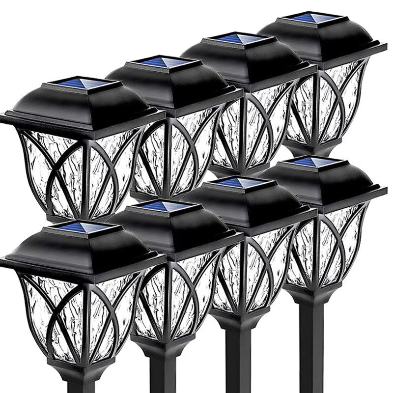 NOUVEAU RICHE Solar-Gartenbeleuchtung – Solarlampen für Gartenweg, Terrasse & Rasen, Weiss oder Warmweiss – LunaGlow