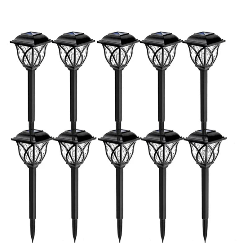 NOUVEAU RICHE Solar-Gartenbeleuchtung – Solarlampen für Gartenweg, Terrasse & Rasen, Weiss oder Warmweiss – LunaGlow