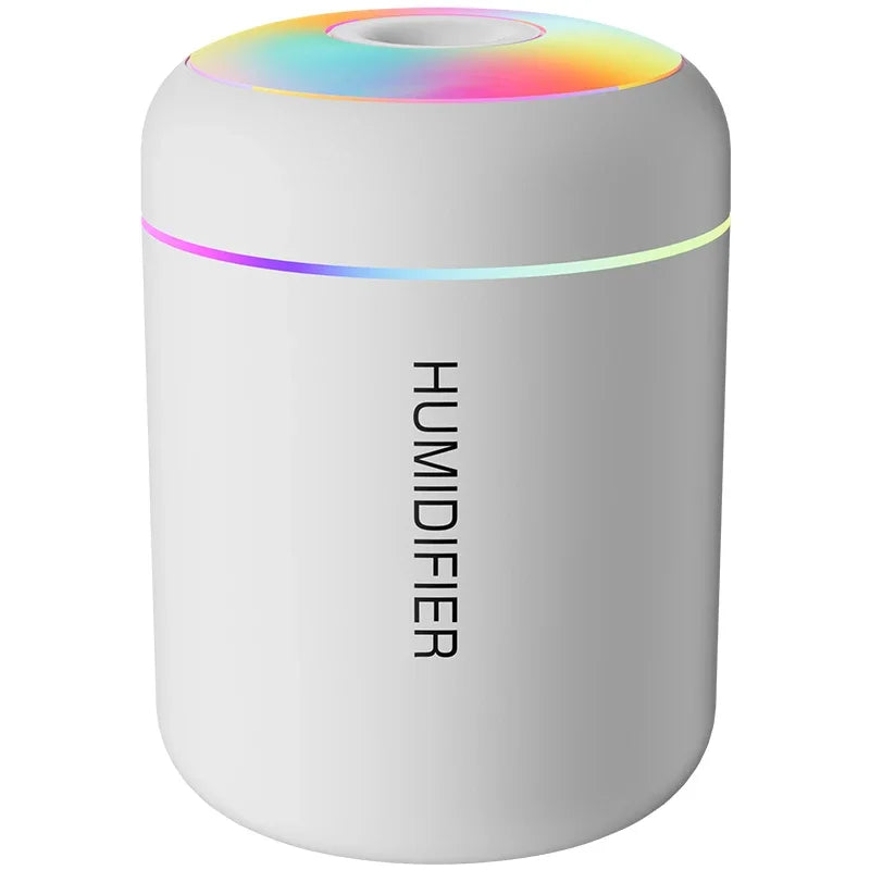 NOUVEAU RICHE Mini Luftbefeuchter mit Aromatherapie – USB Aroma Diffuser 180 ml mit LED-Licht – ideal für Auto, Schlafzimmer & Büro Weiss