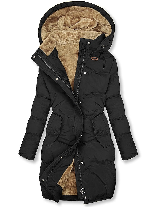 NOUVEAU RICHE Damen Winterjacke – Luxuriöse Isolierte Jacke für Eleganz und Wärme Schwarz