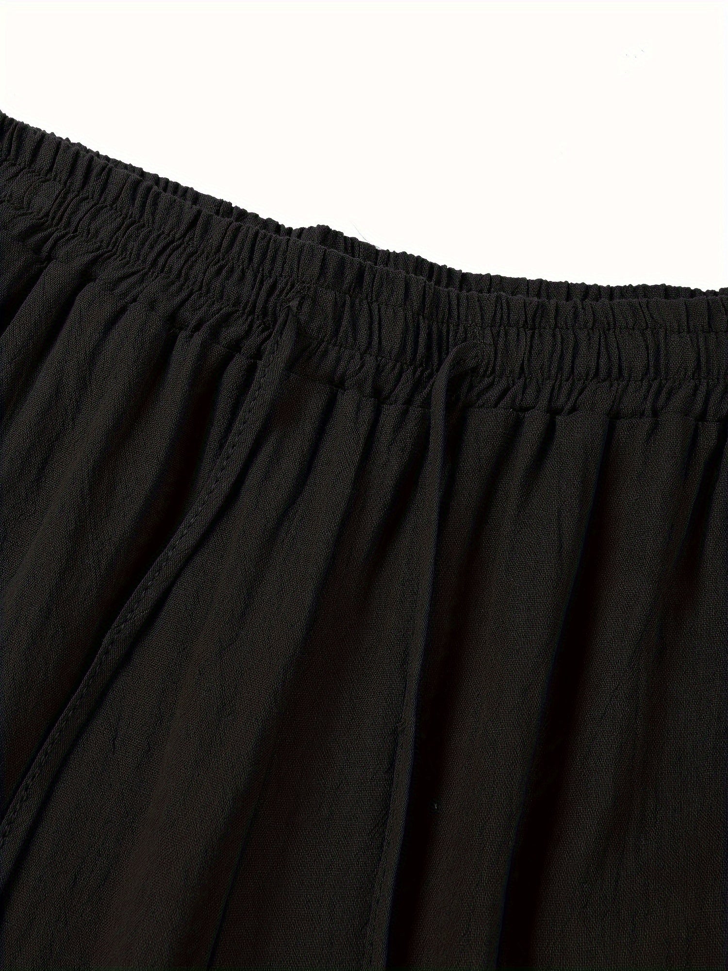 NOUVEAU RICHE Leinenhose Herren Elastischer Bund Lockere Atmungsaktiv
