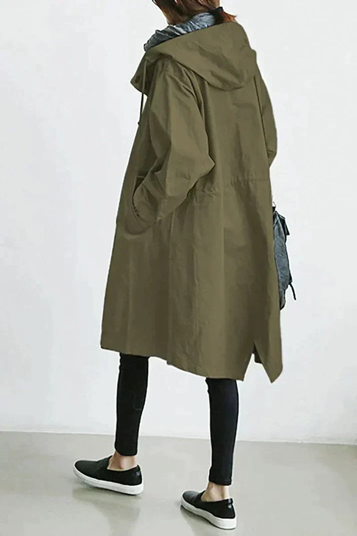 NOUVEAU RICHE Kleid Damen Elegant Komfort Raffinesse Vielseitiges Design Armeegrün