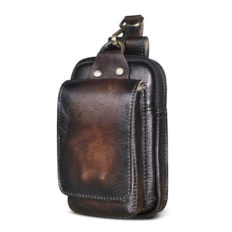 NOUVEAU RICHE Hermosa | Echtleder Herren-Gürteltasche Vintage Braun