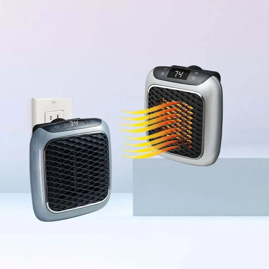 Termoventilatore dal design moderno – Termoventilatore elettrico compatto con timer, protezione antiribaltamento e antisurriscaldamento – EcoHeat