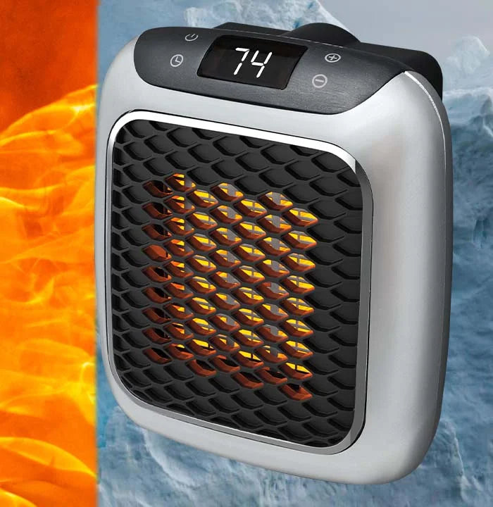 Termoventilatore dal design moderno – Termoventilatore elettrico compatto con timer, protezione antiribaltamento e antisurriscaldamento – EcoHeat